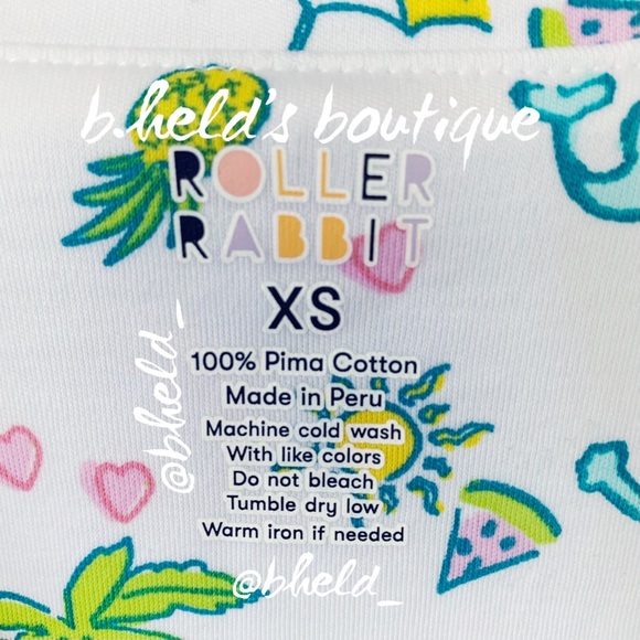 Roller Rabbit Pool Party Polo Pajamas in White Size X-Small (XS) Brand New NWT - Picture 7 of 17